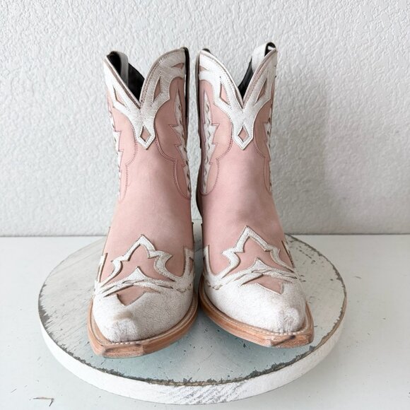 Lane CHASE THE WIND Womens Cowboy Bootie 11 Western Pink Cowgirl Short Boots - Picture 5 of 11